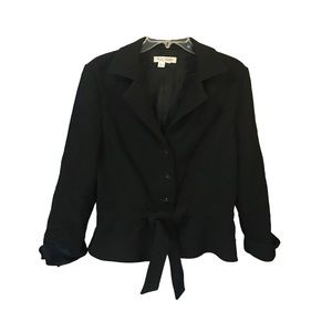 Kay Unger Wool Special Event Black Wool Blazer